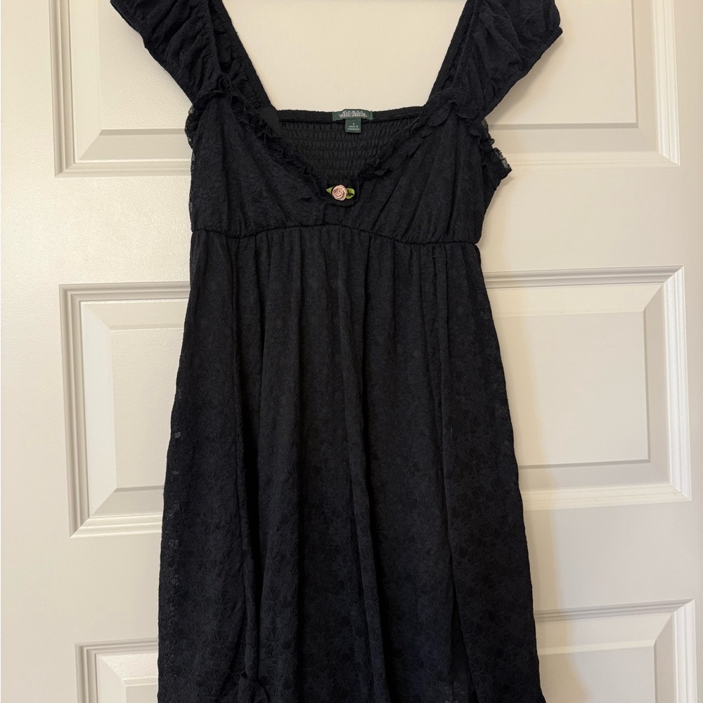 Wild Fable Black lace mini dress